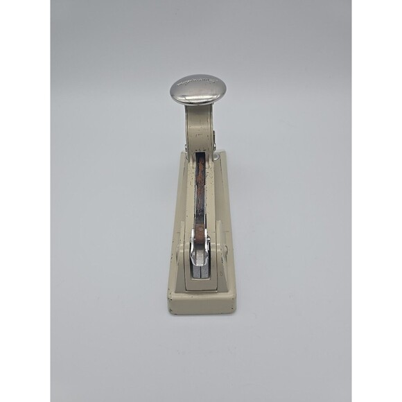 Vintage Swingline No 13 High Carbon Stapler Beige Heavy Duty Steel Made In USA - Picture 4 of 12